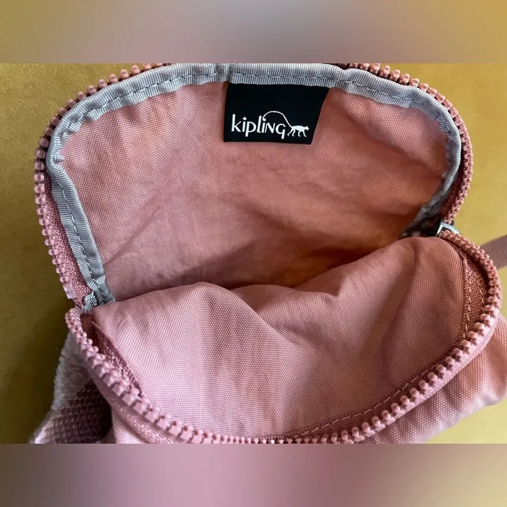 Kipling Eldorado Mini Crossbody Bag w/Monkey Keychain Dusty Rose